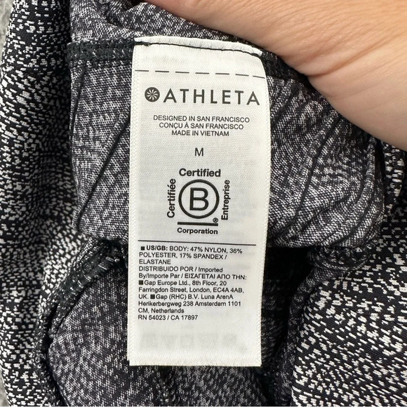 Athleta Delancey Textured Moto Tight Legging Herringbone Athletic Travel M x 28‎ - Picture 4 of 8